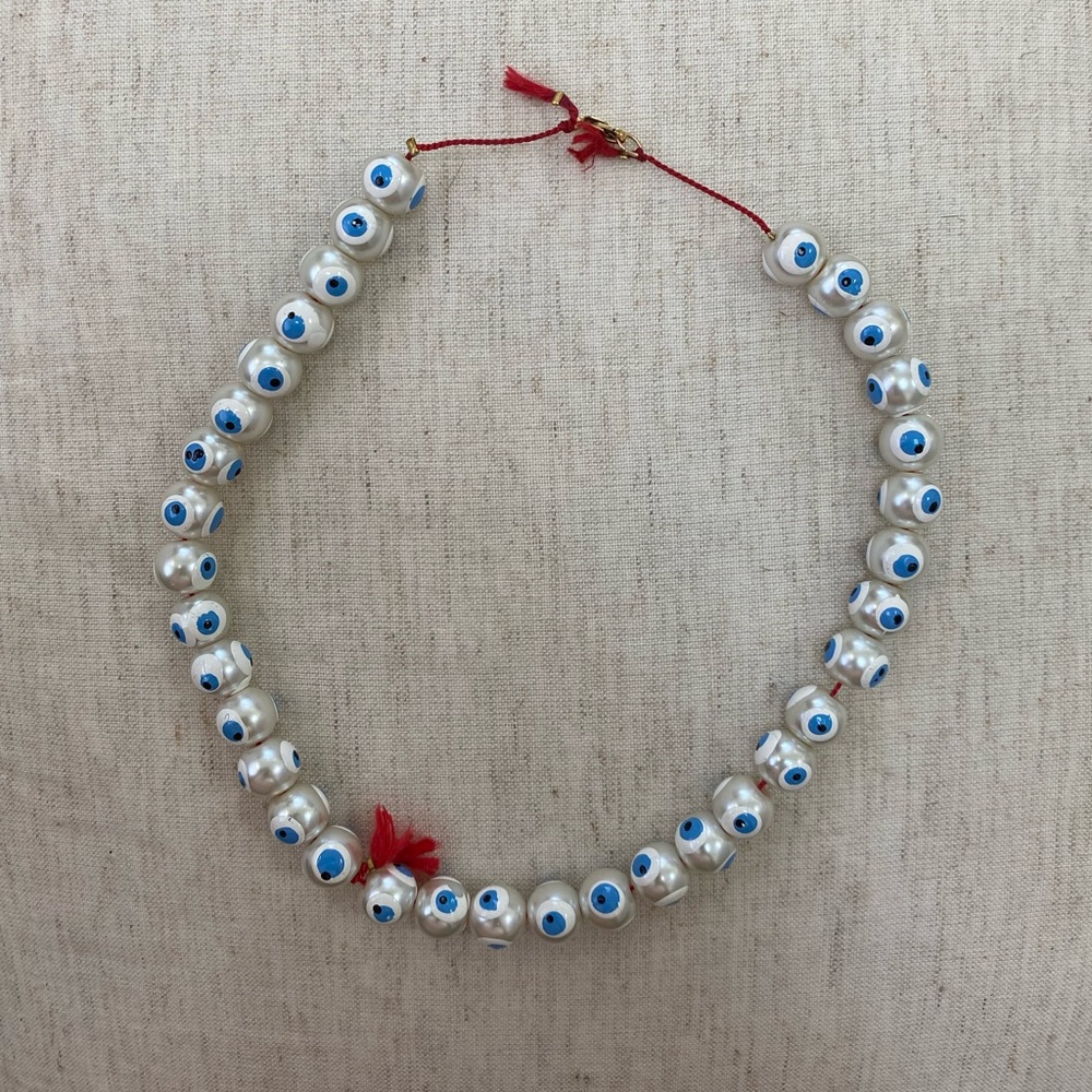 Evil Eye Pearl Choker by Sunday Forever